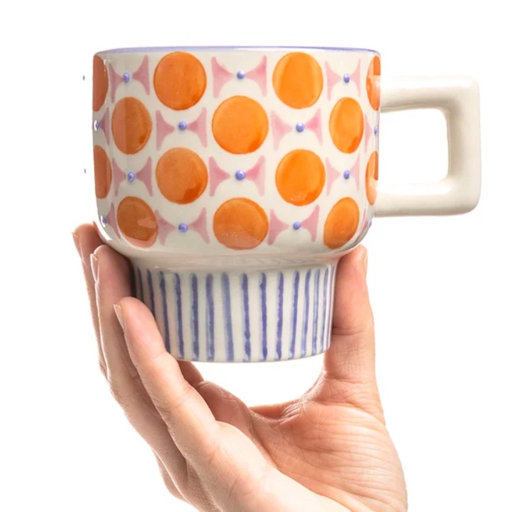 Tasse empilable Retrofloria / Orange - Tranquillo