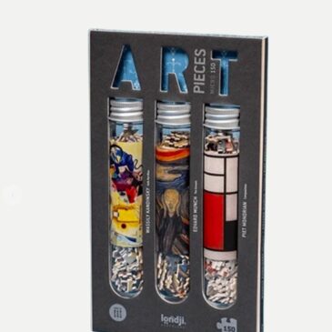 Coffret de 3 micro puzzles / Kandinski Mondrian Munch - Londji