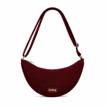 Sac bandoulière Andrea velours bordeaux - Hindbag