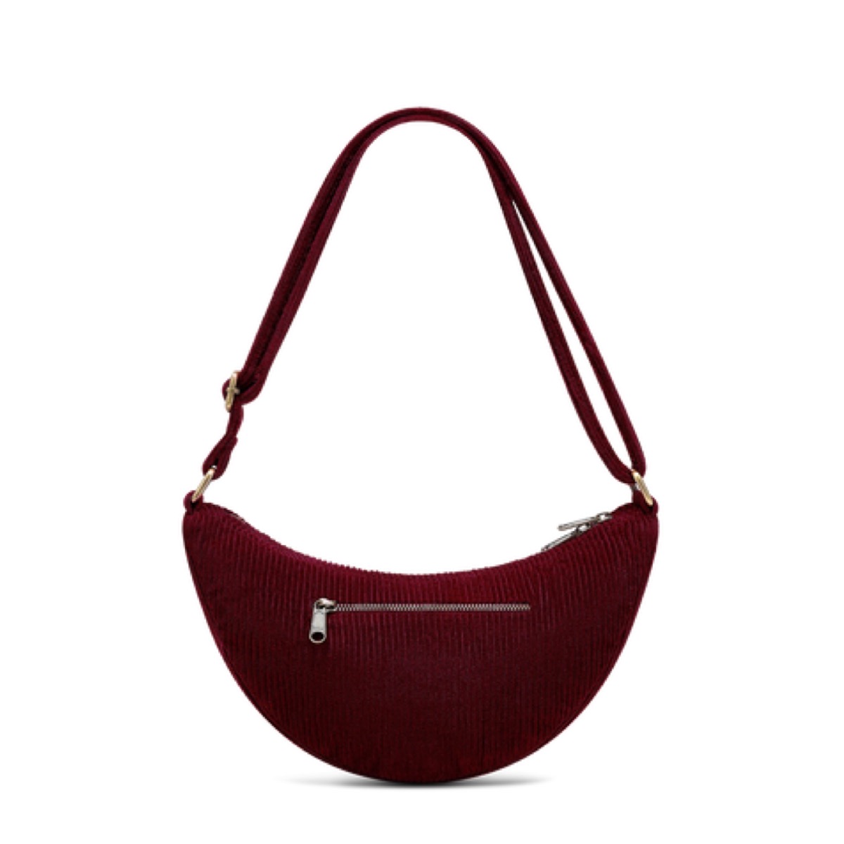 Sac bandoulière Andrea velours bordeaux - Hindbag – Image 2